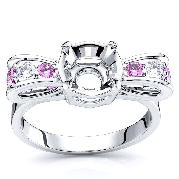White Diamond and Pink Sapphire