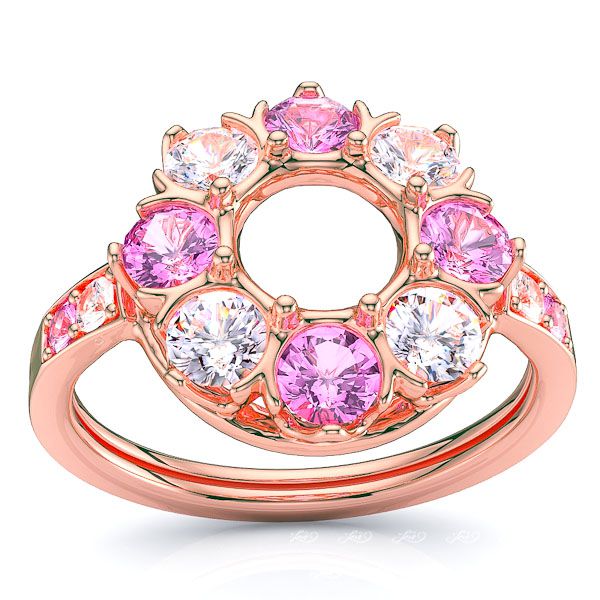 Rose Diamond and Pink Sapphire