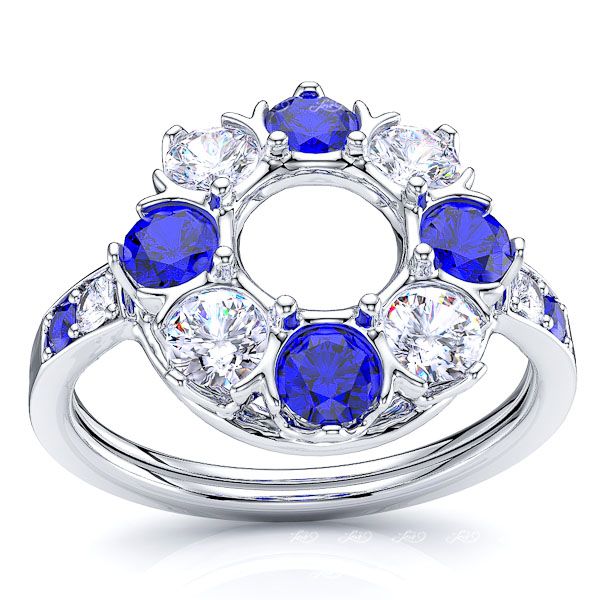 White Diamond and Blue Sapphire