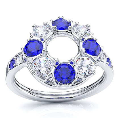 White Diamond and Blue Sapphire
