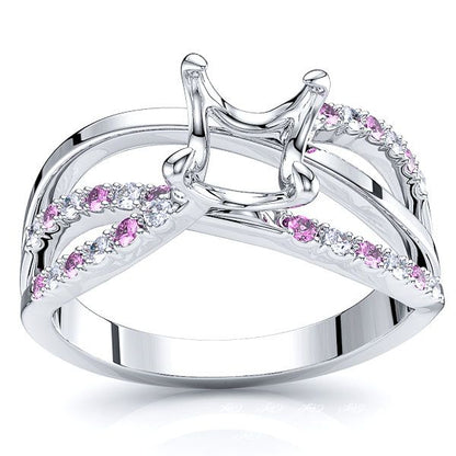 White Diamond and Pink Sapphire