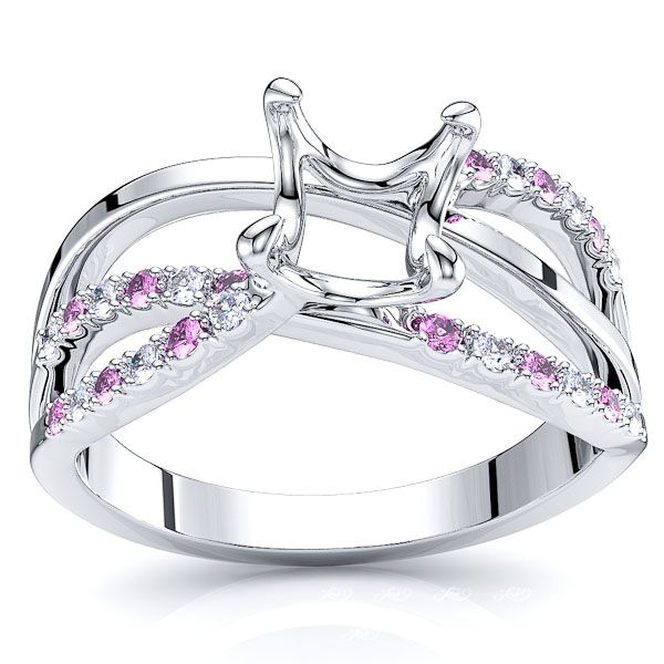 White Diamond and Pink Sapphire