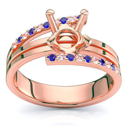 Rose Diamond and Blue Sapphire