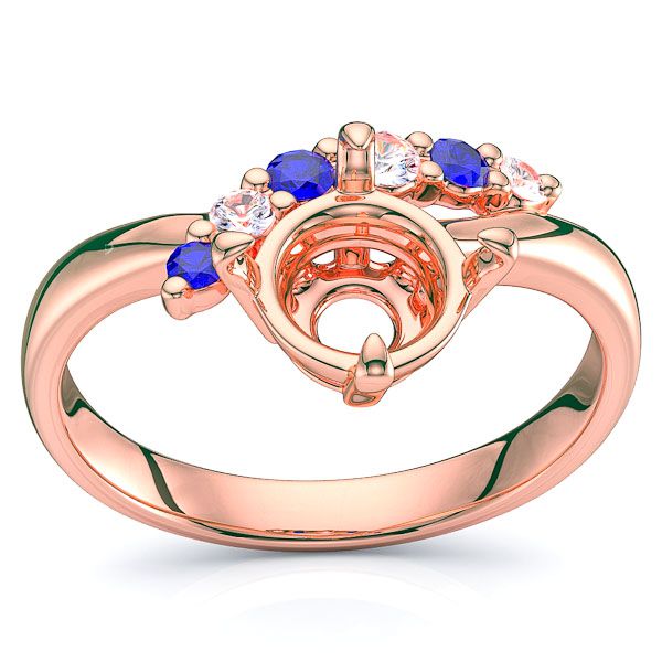 Rose Diamond and Blue Sapphire