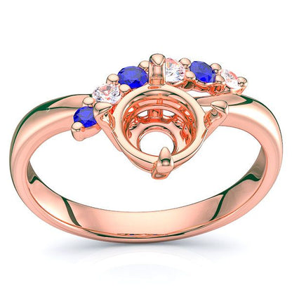 Rose Diamond and Blue Sapphire
