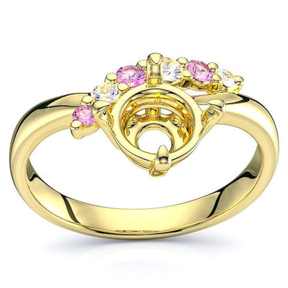 Yellow Diamond and Pink Sapphire