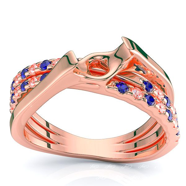 Rose Diamond and Blue Sapphire