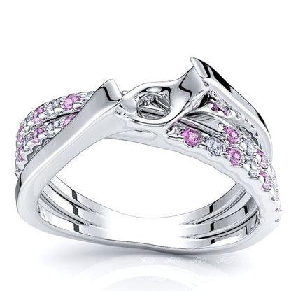 White Diamond and Pink Sapphire