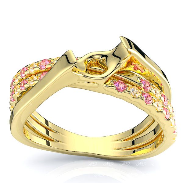 Yellow Diamond and Pink Sapphire