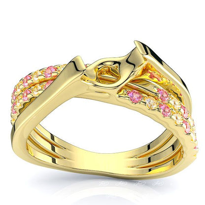 Yellow Diamond and Pink Sapphire