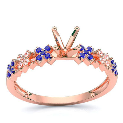 Rose Diamond and Blue Sapphire