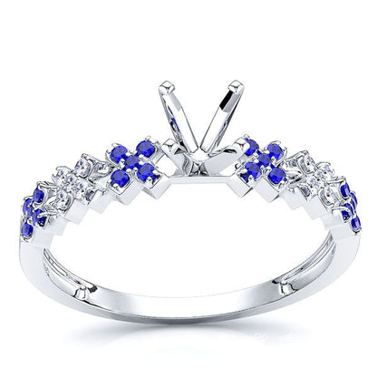 White Diamond and Blue Sapphire