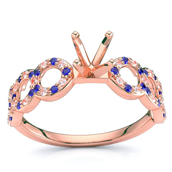 Rose Diamond and Blue Sapphire
