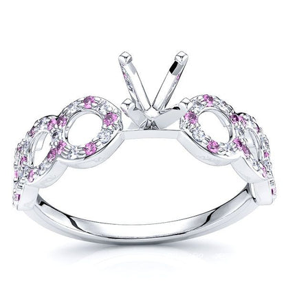 White Diamond and Pink Sapphire