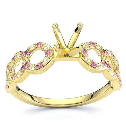 Yellow Diamond and Pink Sapphire