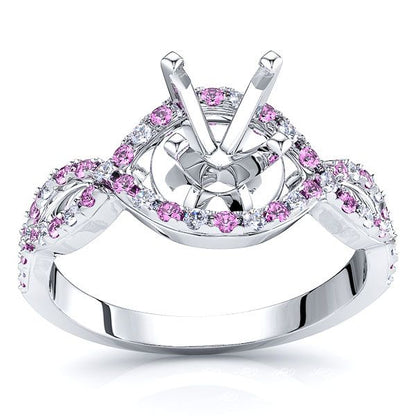 White Diamond and Pink Sapphire
