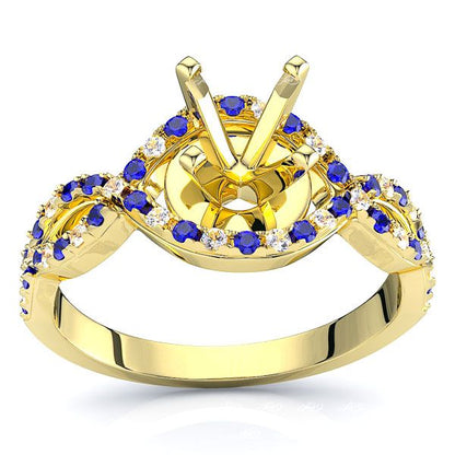 Yellow Diamond and Blue Sapphire