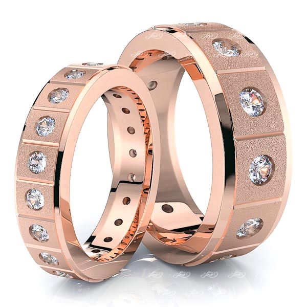 1.44 Carat Rectangular Cut 7mm His and 5mm Hers Diamond Wedding Ring Set