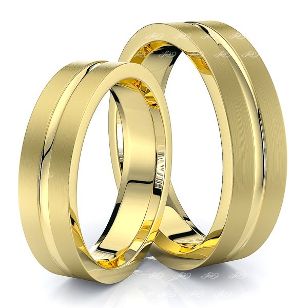 Simple Traditional Design 5mm His and Hers Wedding Band Set