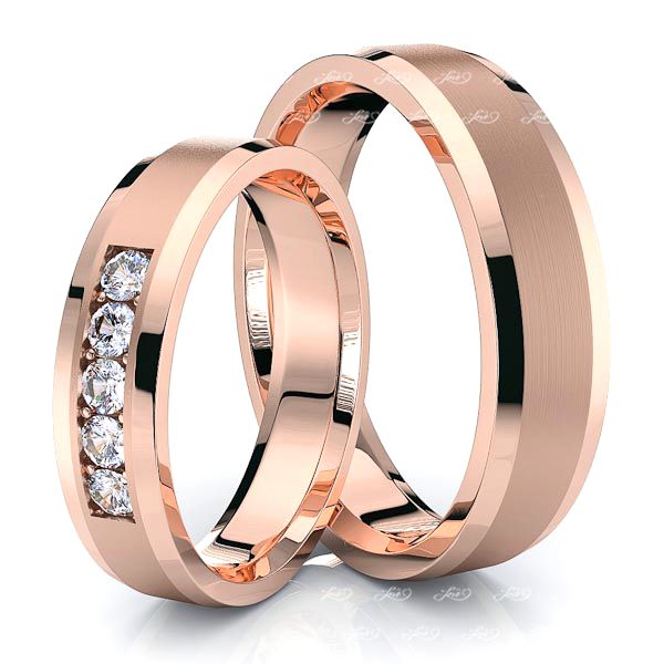 0.20 Carat Timeless Piece 5mm His and Hers Diamond Wedding Band Set