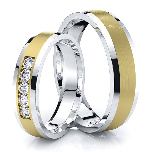 0.20 Carat Timeless Piece 5mm His and Hers Diamond Wedding Band Set