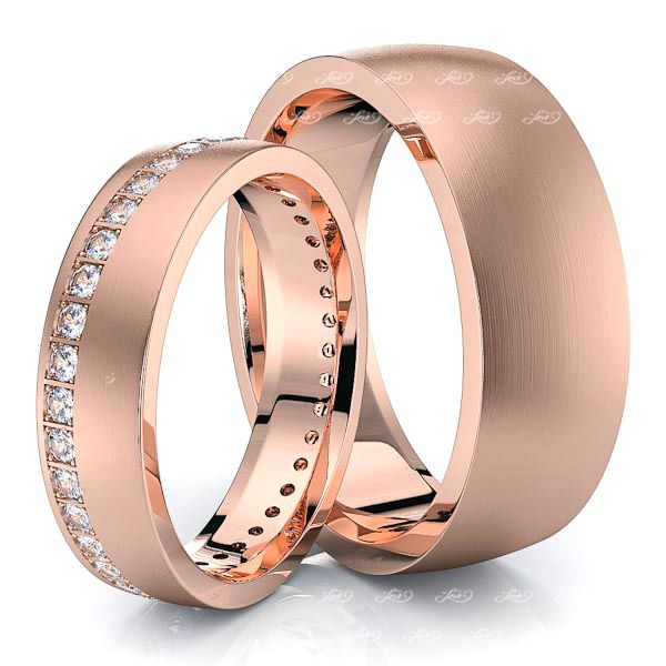 0.60 Carat Bestseller 7mm His and 5mm Hers Diamond Wedding Band Set