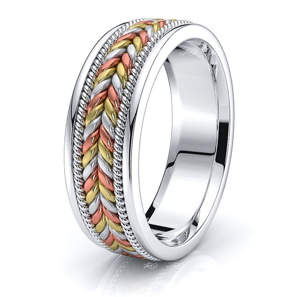 Elijah Hand Woven Mens Wedding Ring