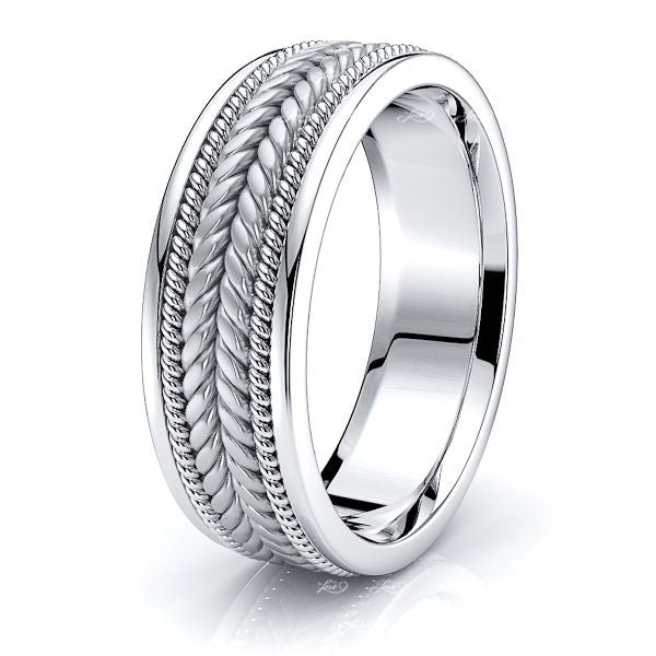 Elijah Hand Woven Mens Wedding Ring