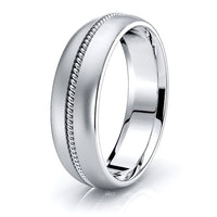William Hand Woven Mens Wedding Band