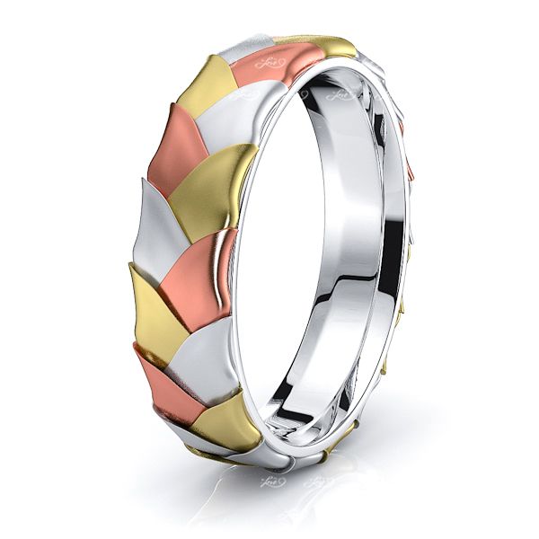 Andrew Hand Woven Mens Wedding Ring