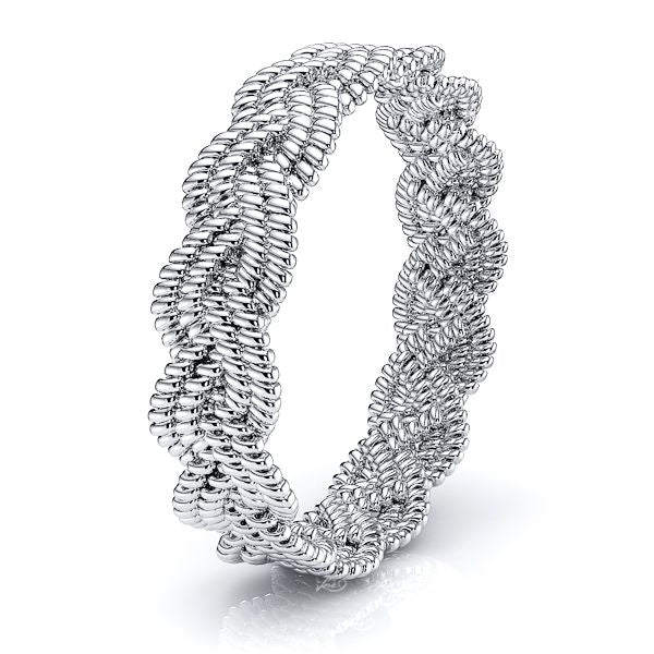 Thomas Mens Hand Braided Wedding Band