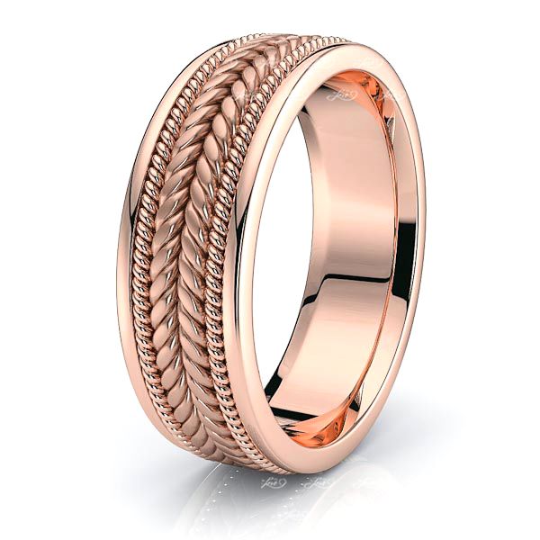 Carson Mens Hand Braided Wedding Band