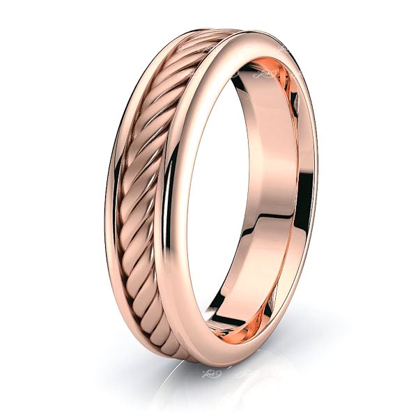 Xander Mens Hand Braided Wedding Band