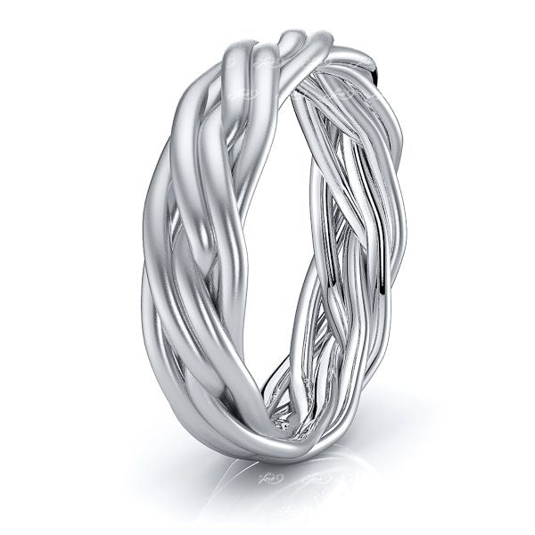 Elliot Hand Woven Mens Wedding Ring