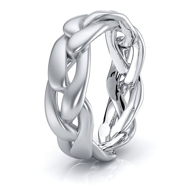 Cole Mens Hand Braided Wedding Ring