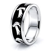 Milo Dove Motif Religious Mens Wedding Band