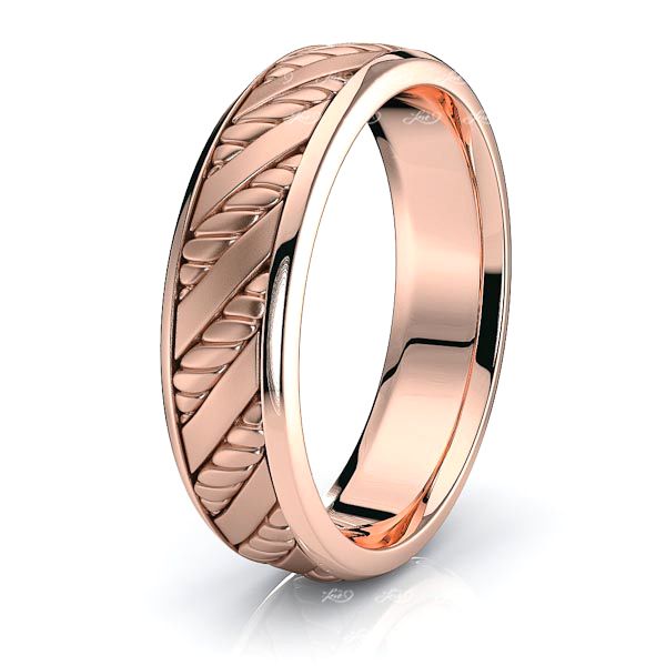 EzraMens Hand Braided Wedding Band