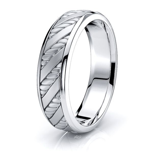EzraMens Hand Braided Wedding Band