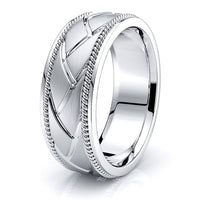 ArcherMens Hand Braided Wedding Ring