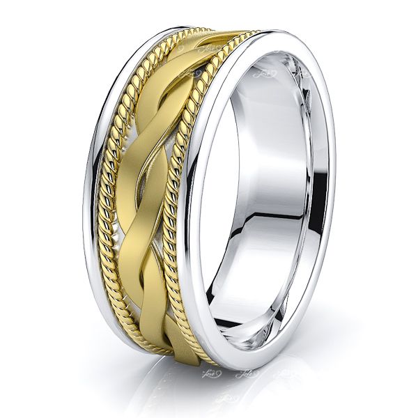 Rowan Mens Hand Braided Wedding Band