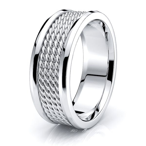 Maxwell Mens Hand Braided Wedding Band