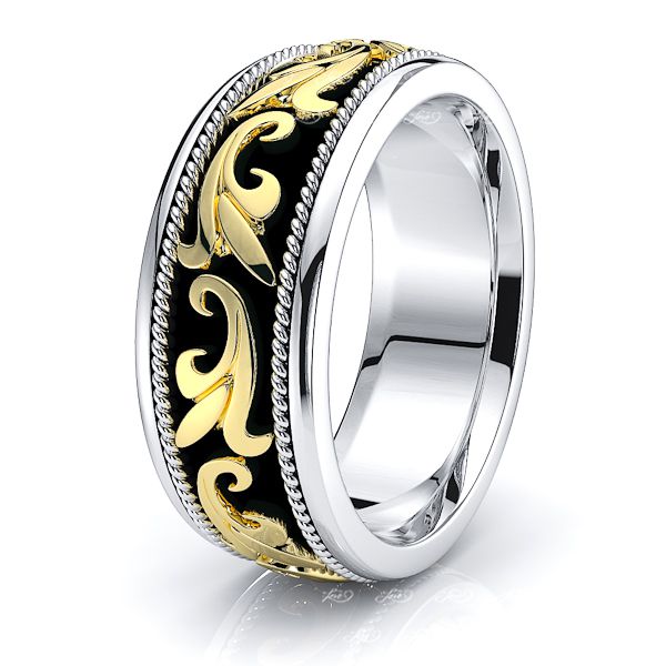 Caspian Antique Handmade Mens Wedding Ring