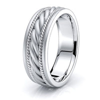 Rhett Mens Hand Braided Wedding Band