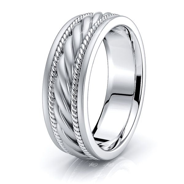 Rhett Mens Hand Braided Wedding Band