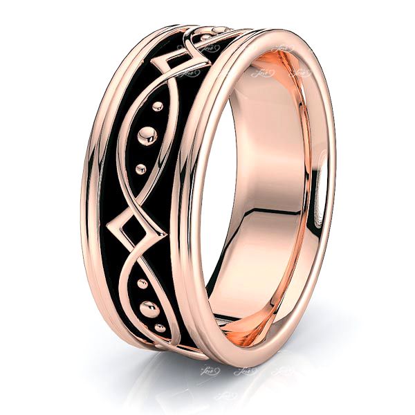 Bennett Hand Woven Mens Wedding Ring