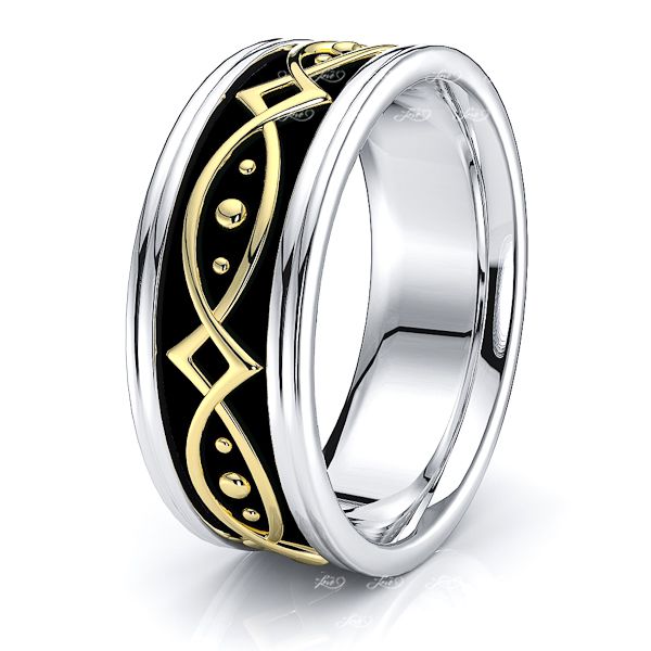 Bennett Hand Woven Mens Wedding Ring