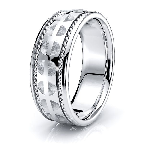 Bastian Hand Woven Mens Wedding Ring