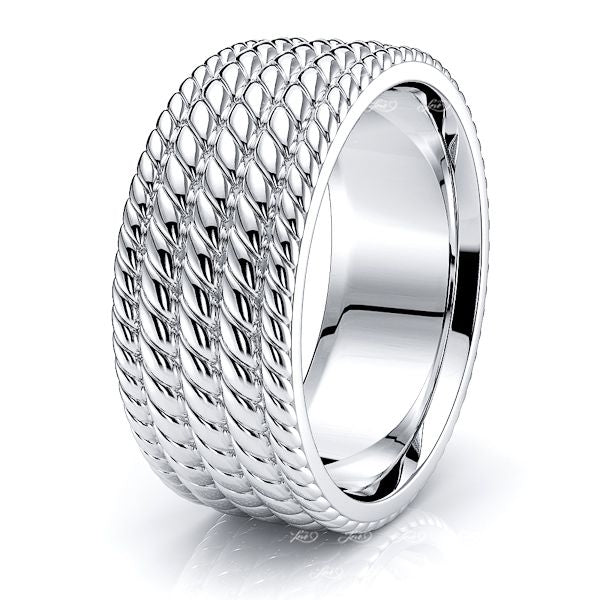 Edward Hand Woven Mens Wedding Ring
