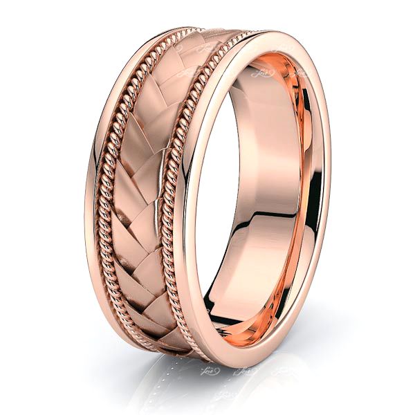 Frederick Mens Hand Braided Wedding Ring