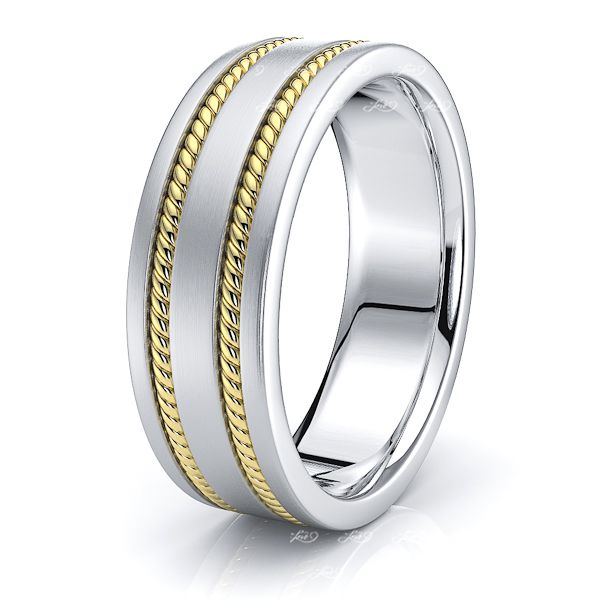 Lucius Mens Hand Braided Wedding Ring